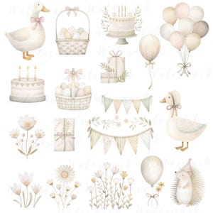 Silly Goose Clipart Spring Vintage Cottagecore Whimsical Cute ...