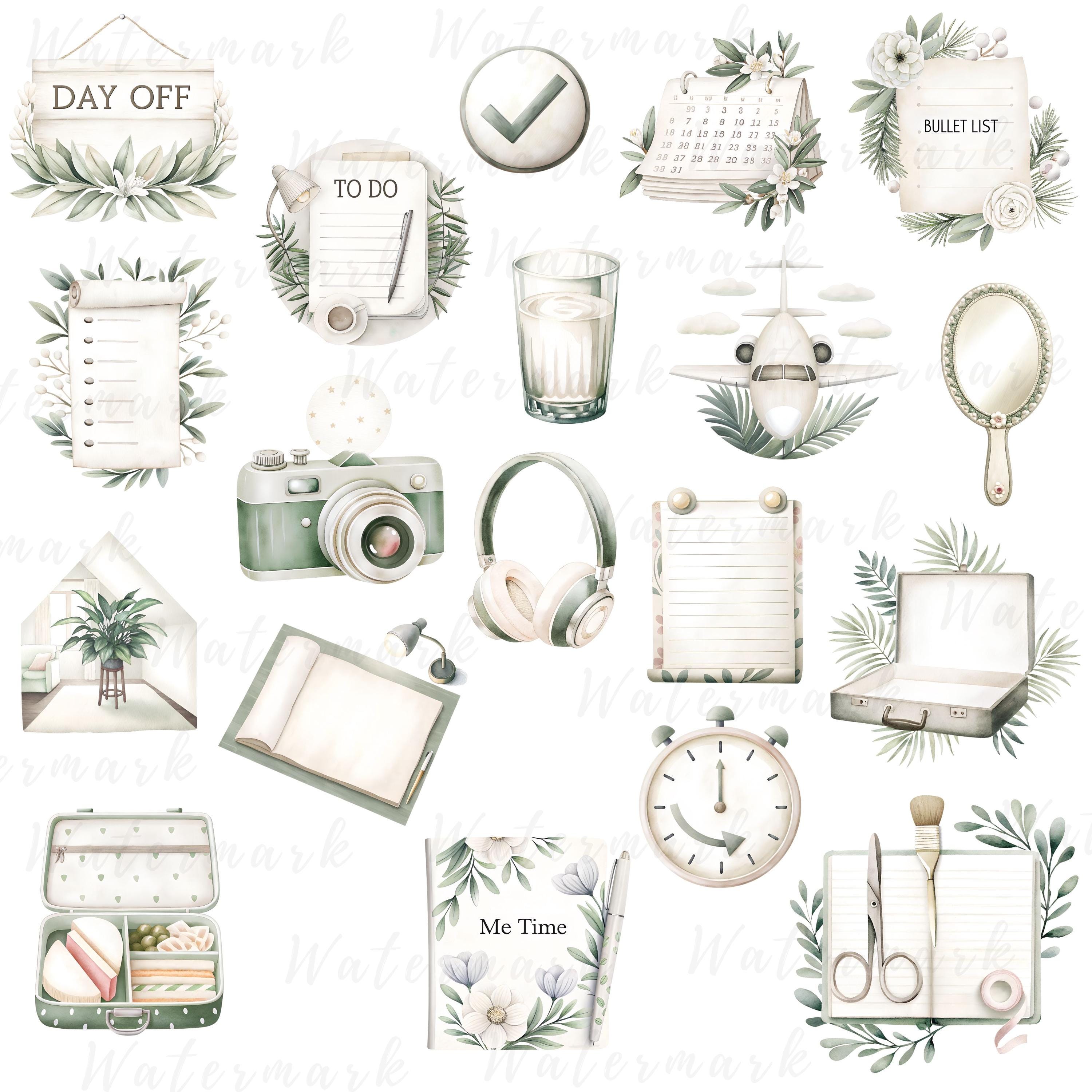 Planner Clipart Girls Journal Digital Planner Clip Art Stickers ...
