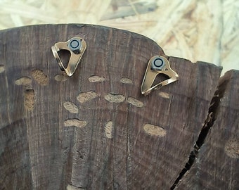 Parabolt earrings in gold and silver