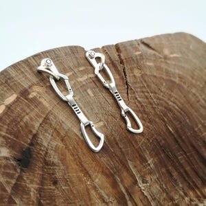 Climbing quickdraw earrings...