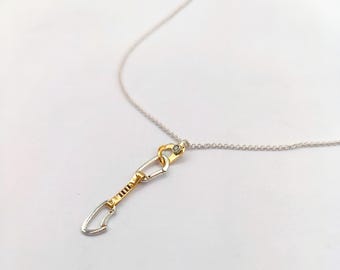 Gold and silver express lanyard pendant