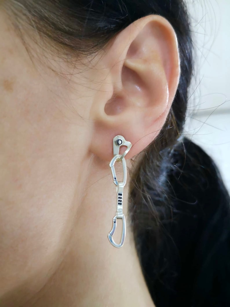 Climbing quickdraw earrings... image 2