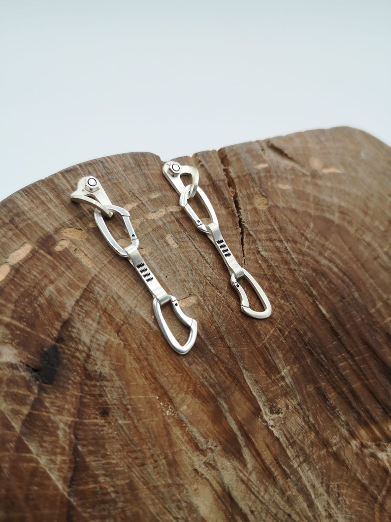 Climbing quickdraw earrings... image 1