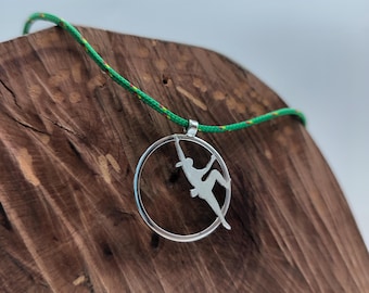 Sterling silver climber pendant
