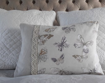 Lace cushion cover | Etsy Lace pillow cover | Etsy