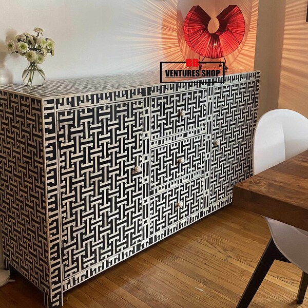 Bone Inlay Bench - Etsy