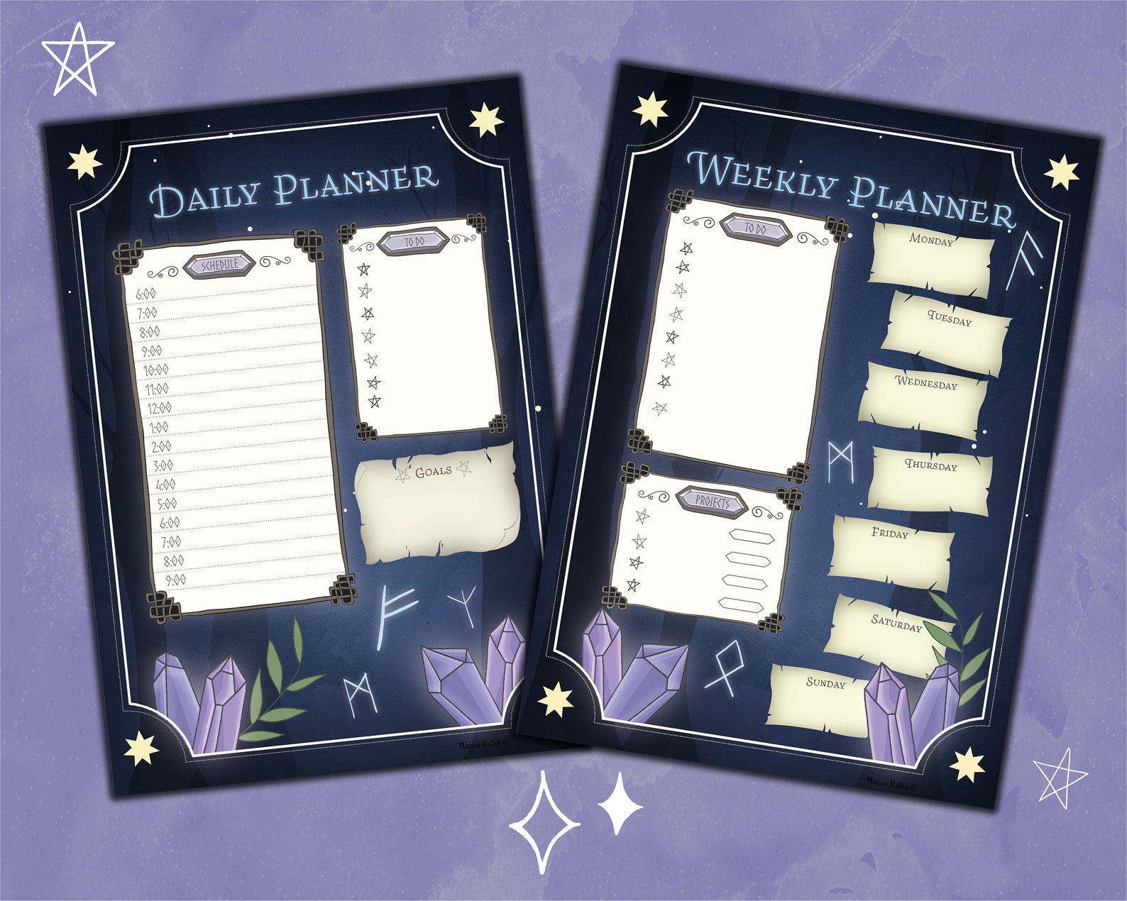 Witchy Planner Printable A4 Zauberhafter Organizer Etsy.de