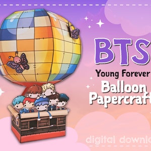 DIY BTS Balloon Papercraft Template Digital Download