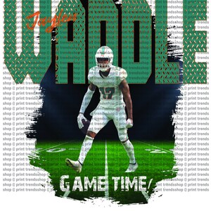 Jaylen Waddle png, digital file, sports, football player artwork