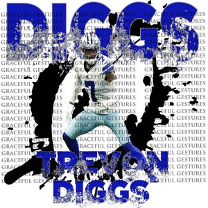 trevon diggs, diggs, tx, dtf, dtg, sublimation, png, digital, sports, football players