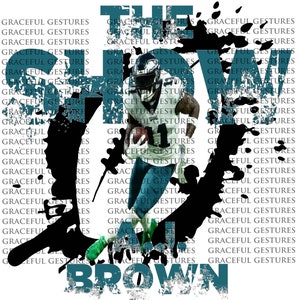 AJ brown, dtf transfers, dtg, sublimation, png, digital, sports, football players