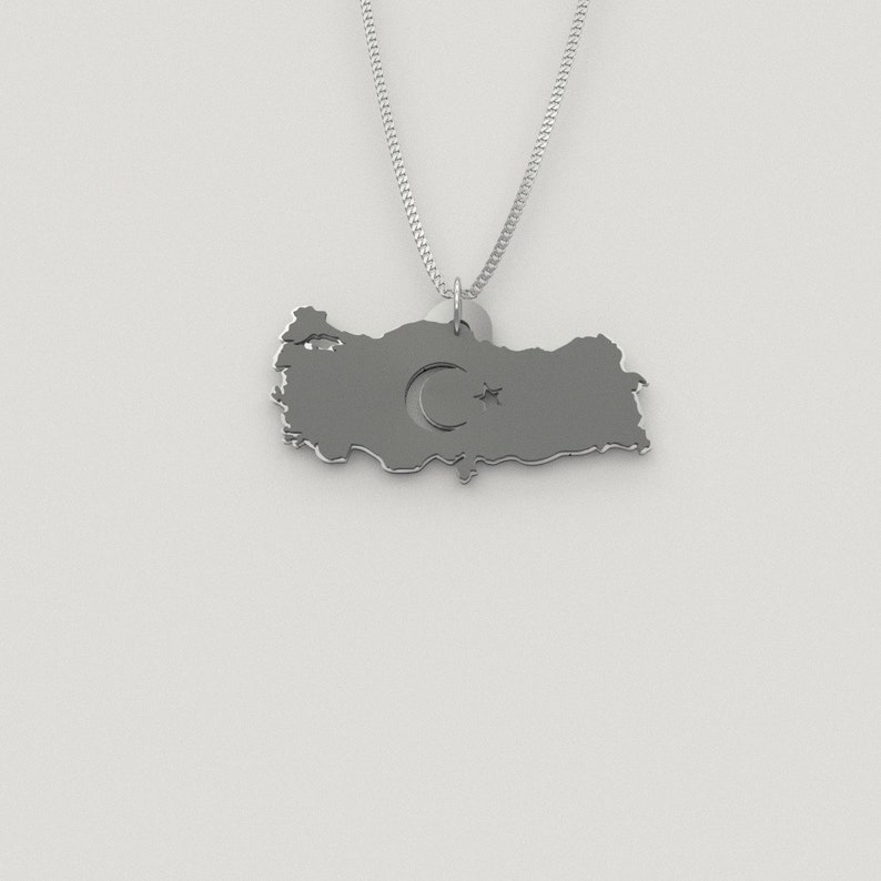 Turkey necklace, Turkey map necklace, Turkey flag necklace, Turk necklace, Turkish flag image 9