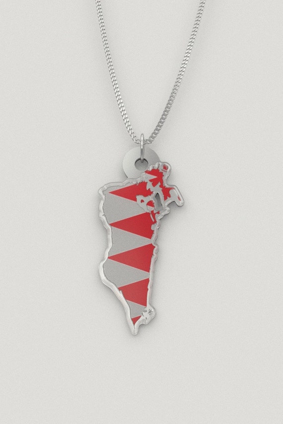 Bahrain necklace Bahrain map necklace Bahrain flag necklace Etsy