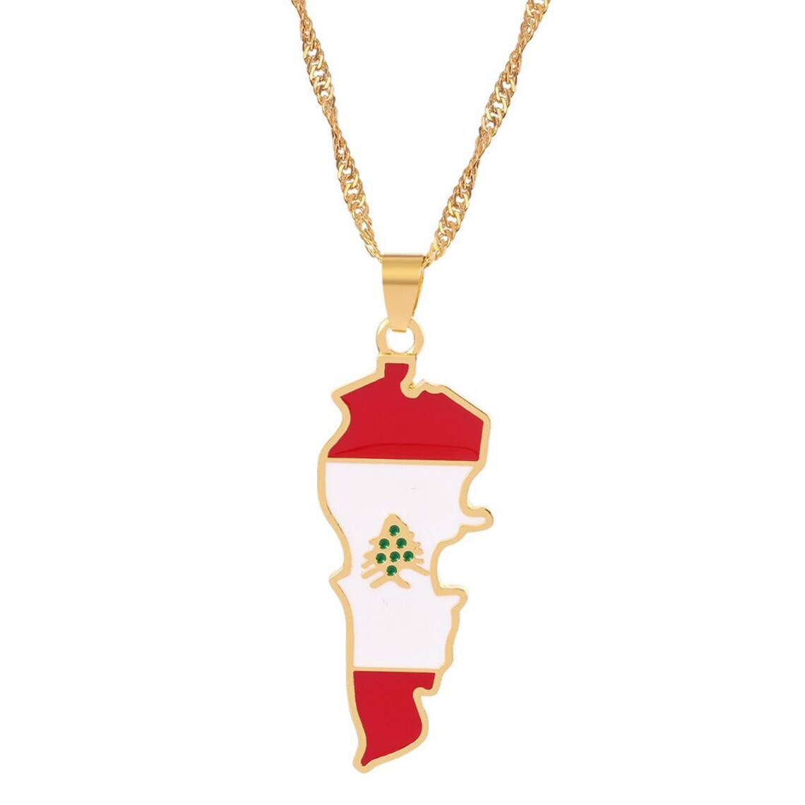 Lebanon necklace Lebanon flag Lebanon map Lebanon necklace Etsy