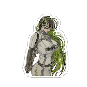 Stickers, Guilty,  Goddess of Victory NIKKE, pinup fan art watercolor, MelonsandCurves