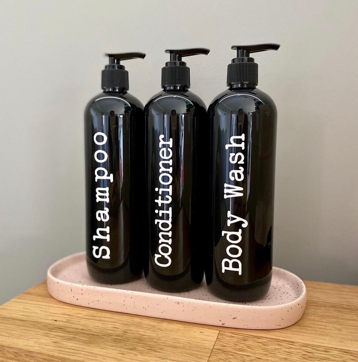 Bathroom Pump Bottles Reusable Bottles Labelled Decor Etsy Australia