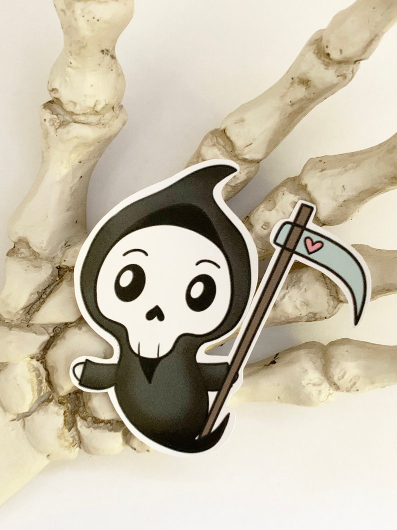 Cute Grim Reaper Sticker 画像 1