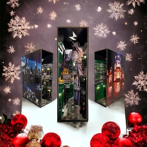 Diagon Magic Alley Finished Product / Booknook  Not DIY Kit/ Bookshelf Decor / Gift Idea