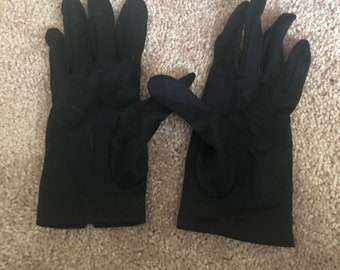 Vintage Black Evening Gloves