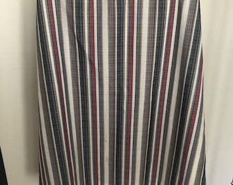 Vintage Plus Size Striped Pencil Skirt