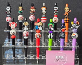 Custom beaded Halloween horror character pens, horror, scary, cute and spooky, witches, nightmare, gifts, party favors