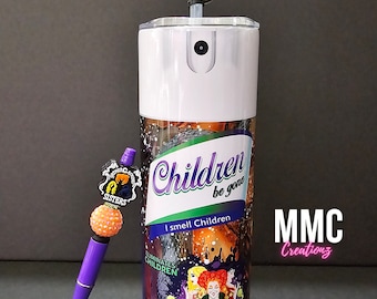 Custom I Smell children witches tumbler and pen bundle set, Halloween tumbler, straw topper, beaded pen, gift set