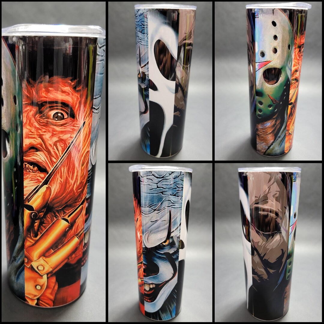 Halloween Tumblers, 90's Horror Movies, Custom Tumblers, Stainless