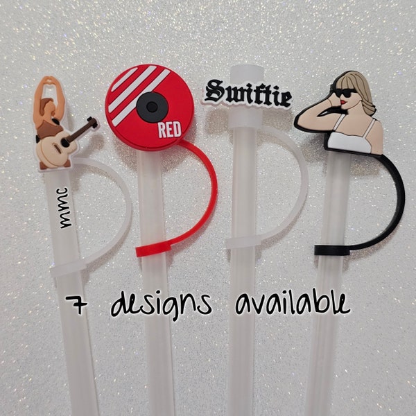 Taylor straw toppers, new size 10mm, 8mm, tumbler accessories, swiftie, party favors, topper set, gifts for her