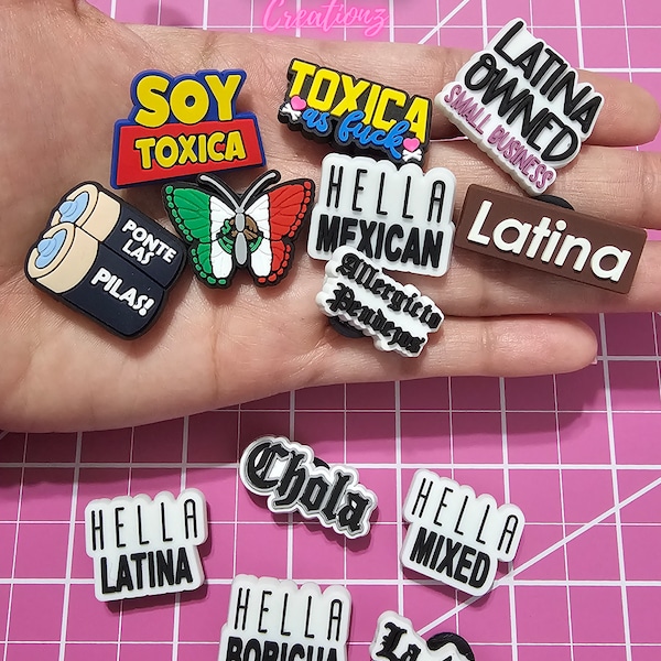 Latina theme, Mexican theme, small business owner, Chola, shoe charms, party favors, gifts for her
