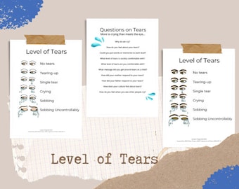 Level of Tears Packet, Emotions, Emotional Awareness, Tools for Therapists, Counselors