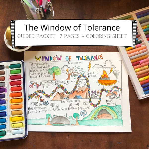 Guide to Window of Tolerance Self Regulation Skills Manage Big Emotions EMDR therapy EMDR tools