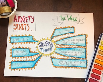 Map out the Anxiety Worksheet with Challenging Questions