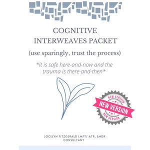 EMDR worksheets Cognitive Interweaves Packet Tool Helpful list of terms and statements For trauma therapists and psychologists EMDR