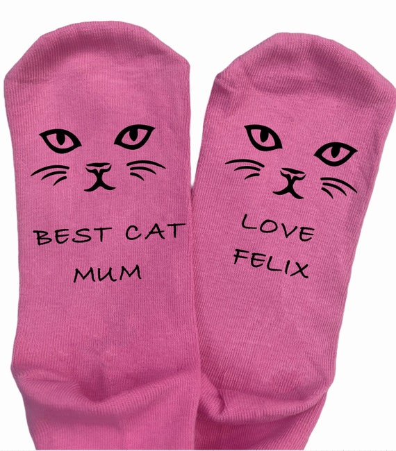 Best Cat Mum Pet Socks Novelty Socks Choice of Colour Socks Etsy