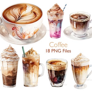Coffee Clip art elements / watercolor art / star bucks graphics for planner invitation fashion clipart sticker / PNG download
