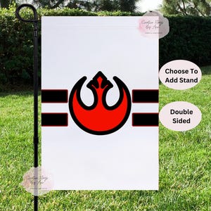 Rebel Alliance Garden Flag, Outdoor Garden Banner , Star Wars Inspired Flag, Home & Garden Decor, Outdoor Flag, Fan Art, Unique Gift