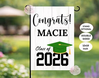 High School Graduation Flag, Garden Flag For Graduation, 2026 Graduation Flag, Personalized Flags,  College Yard Flag ,Graduation Decor