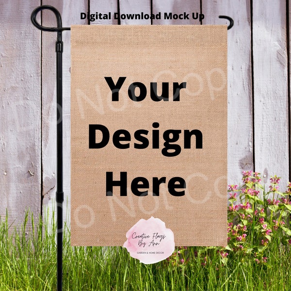 Burlap Garden Flag - Etsy