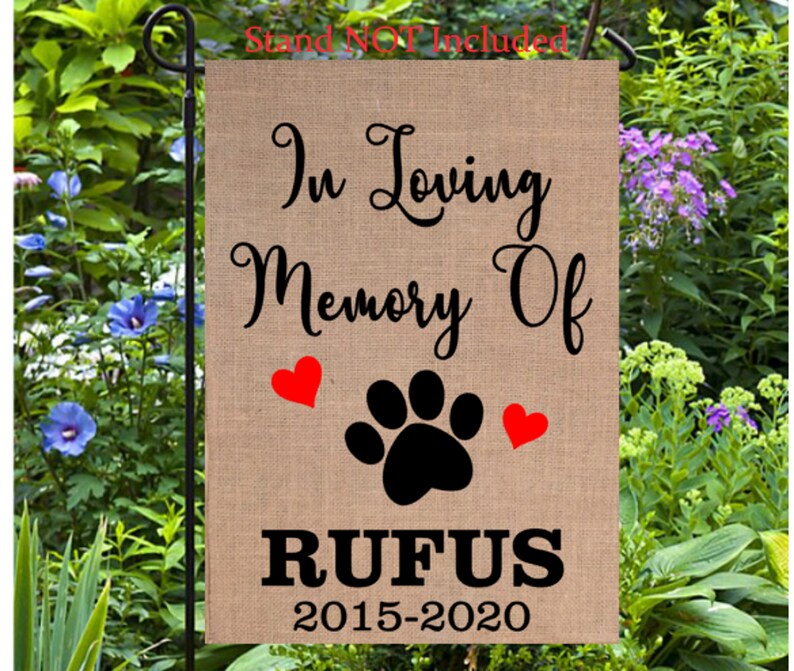 Pet Memorial Flag Dog Garden Flag In Memory of Pet Flag Pet Etsy