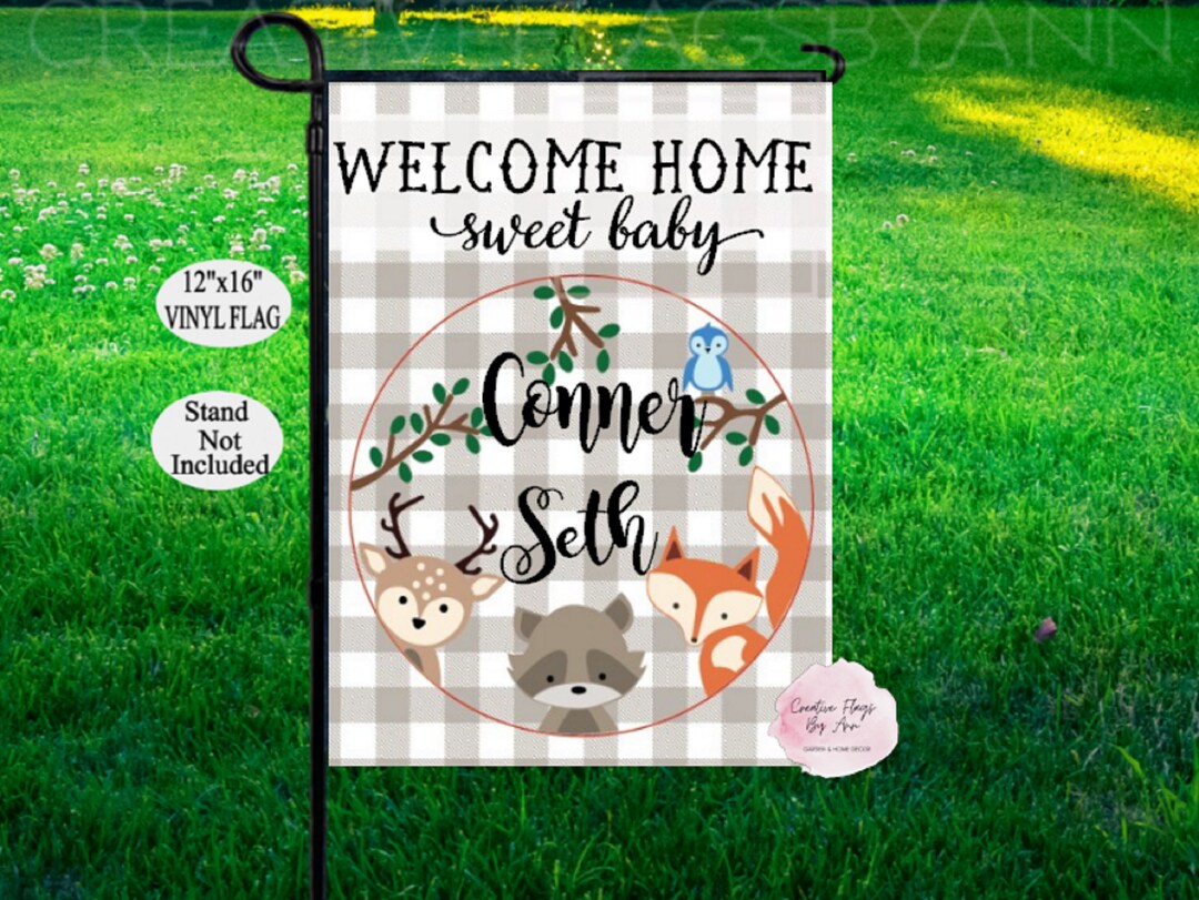 Baby Boy Garden Flag, Baby Girl Flag, Home Baby Flag, Nursery