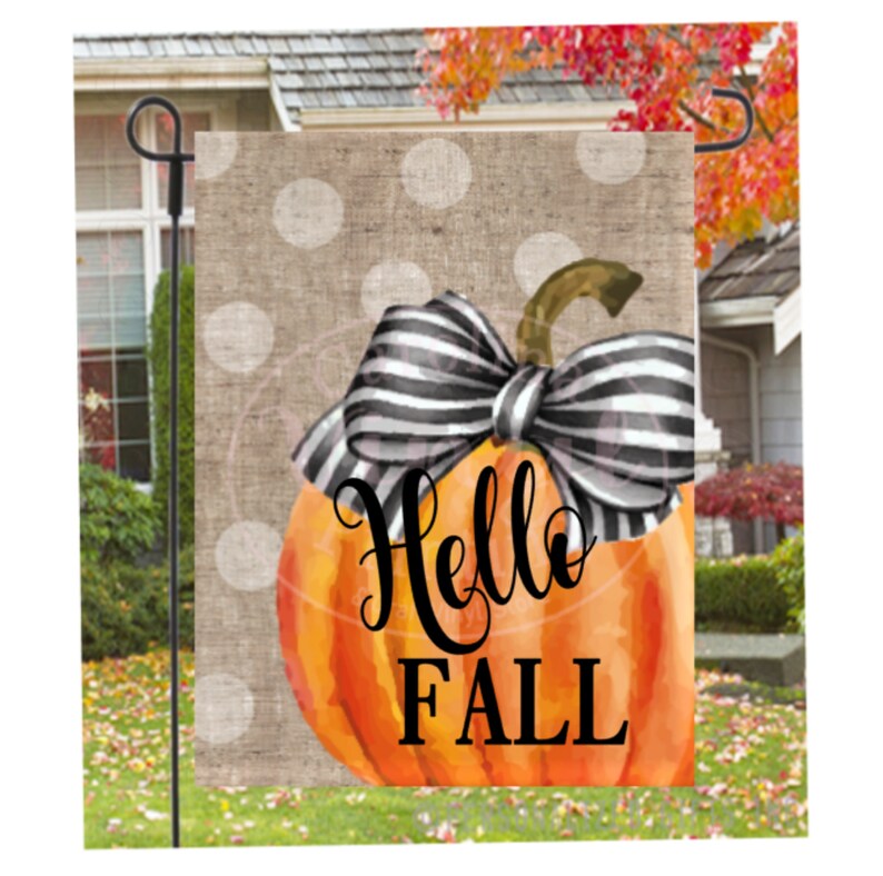 Welcome Fall Flag, Thanksgiving Garden Flag, Pumpkin Flag, Fall Garden ...