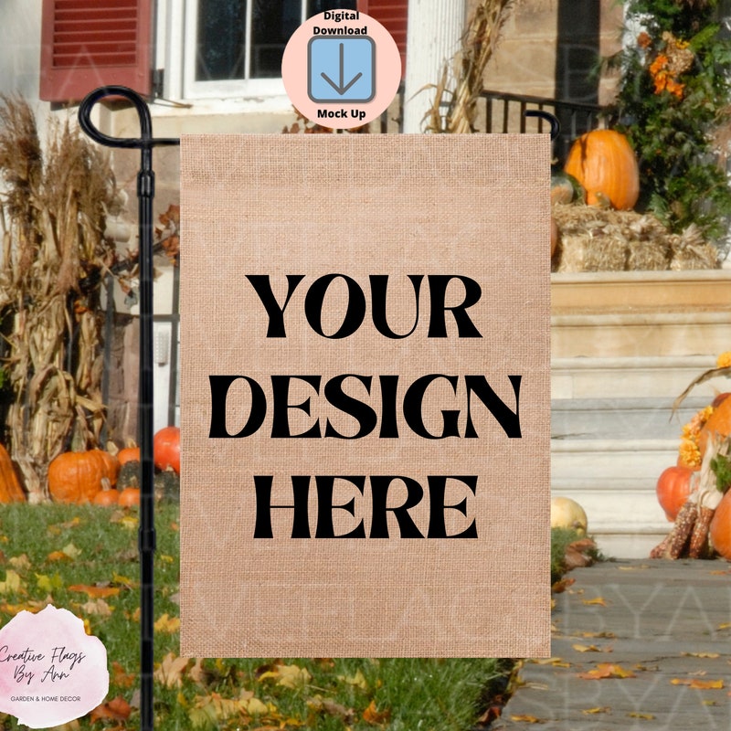Burlap Garden Flag - Etsy