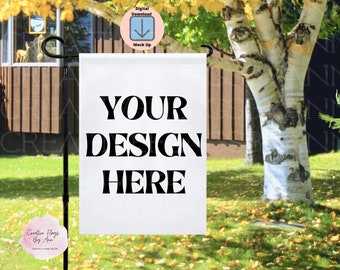 Fall Garden Flag Mockup: Sublimation Template (Digital Download)