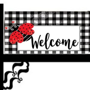 Mailbox Cover Garden Flag Combo, Valentine Mailbox Cover, Ladybug Mailbox Wrap, Vinyl Mailbox Wrap, Magnetic Mailbox Cover, Plaid Mailbox