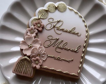 Ramadan Mubarak Fondant Cookie Stamp and Cutter Set: Acrylic Debosser