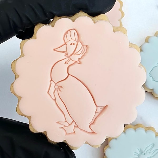 Duck Cookie Stamp, Perfect for Baby Showers and Birthdays! M&S size cookie cutter, personalised cookie stamp, fondant embosser
