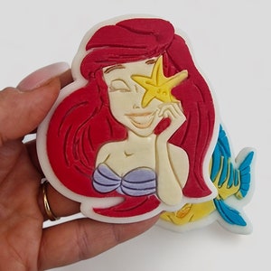 Ariel embosser fondant stamp, acrylic Debosser for cookies, cupcakes