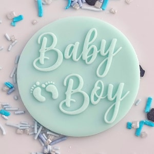 Baby Boy embosser acrylic fondant stamp, embosser for cookies, cupcakes, and cake decorating debosser