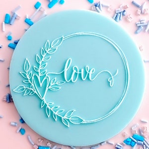 Love embosser fondant stamp, acrylic Debosser for cookies, cupcakes