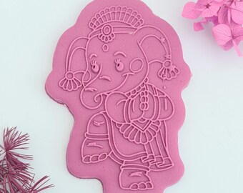 Diwali Fondant Embosser with Cutter Set: Acrylic Fondant Stamp